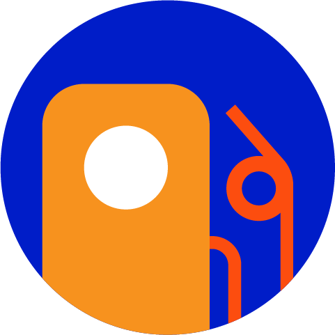 Petrol station plug icon for fuel refilling