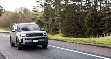 SUV driving on New Zealand motorway