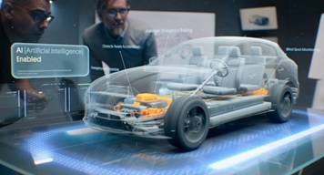 Two engineers use AI to assess car design