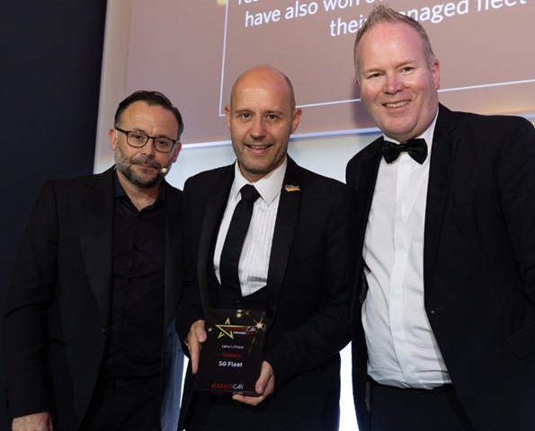 SG Fleet receiving the Editor's Choice award at the Business Car Awards